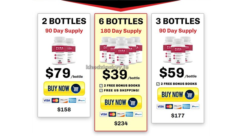 PuraBoost is sold on the official website with bundle pricing that lowers daily cost and a typical 60-day refund policy.